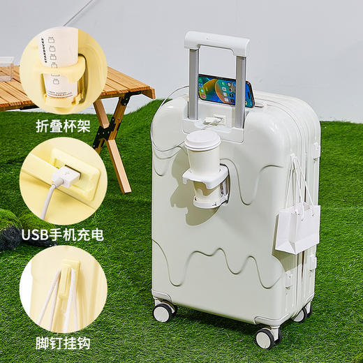 【卸下焦虑！放松心情 】趣味雪糕箱颜值夏季新款冰激凌雪糕行李箱20寸小箱子可登机密码箱 商品图5