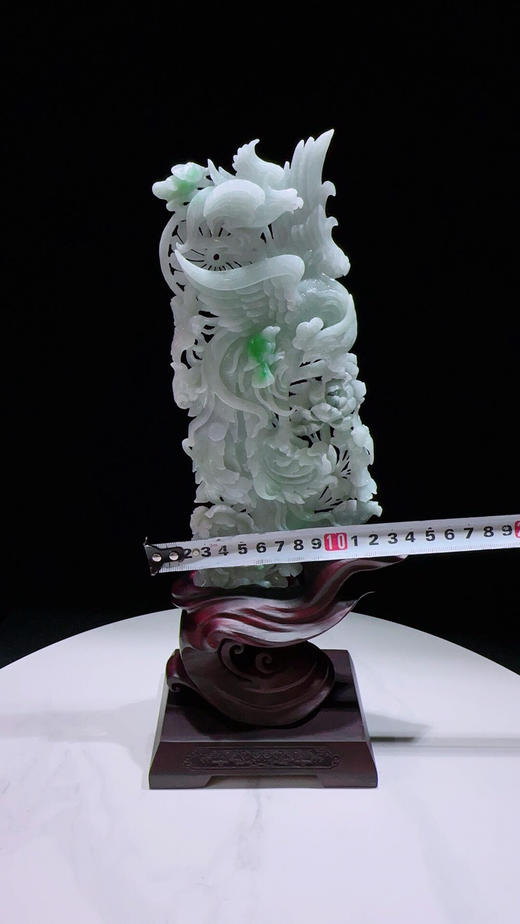 620788翡翠摆件【百鸟朝凤 凤凰来仪】 商品图1