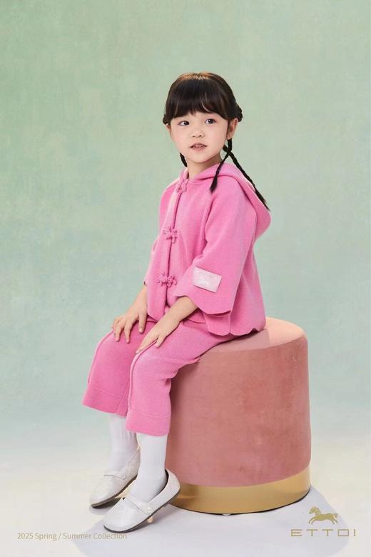 【5楼】ETTOI爱多娃女童新中式国风上衣裤子2025年新款羊毛拜年服 商品图1