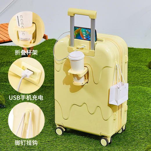 【卸下焦虑！放松心情 】趣味雪糕箱颜值夏季新款冰激凌雪糕行李箱20寸小箱子可登机密码箱 商品图7