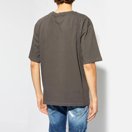 DSQUARED2 男士徽标贴片印花棉质圆领短袖T恤 深灰色 S79GC0101 D20033 854 商品图2