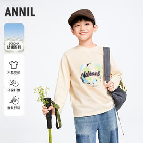 男童圆领长袖针织衫春季新款安奈儿童装实体店同款AB511509
