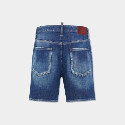 DSQUARED2 男士徽标标签牛仔休闲短裤 蓝色 S74MU0869 S30872 470 商品图1