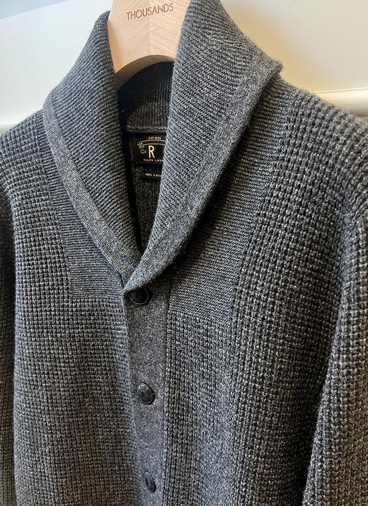 单品包邮现货 THS 1.11-无 RL 马球 男士 25年新春 华夫格山羊绒青果领针织开衫 3色 AM1146 商品图12