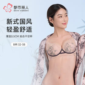 都市丽人B杯常规内衣薄蕾丝聚拢升杯软钢圈常规文胸YBH2C3