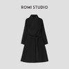 ROMI STUDIO780G羊绒桑蚕丝混纺大翻领双面毛呢大衣23AWW396 商品缩略图0