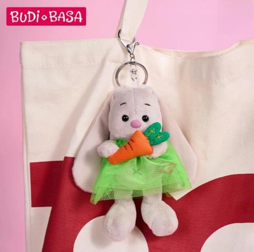 BUDIBASA巴迪宝思狗Vakson+绿色领结毛绒钥匙扣 商品图1