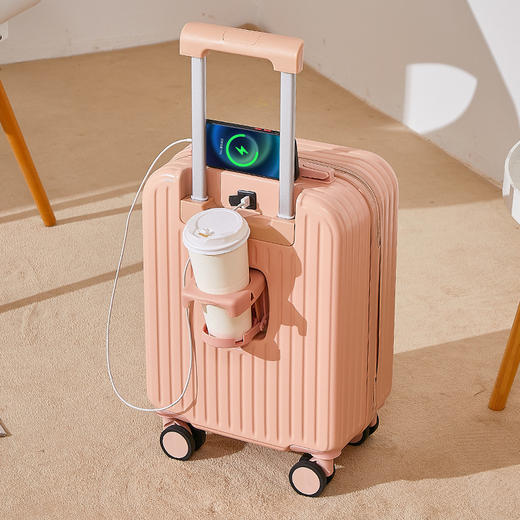 【一键开启！旅途闲暇时光】登机箱18寸旅行箱儿童行李箱20寸大容量拉杆箱女可登机小型密码箱，360°万向轮 顺滑轻音，耐磨降噪。ry 商品图9