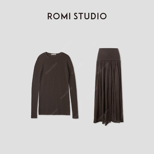 ROMI STUDIO-B 100羊毛 减龄洋气复古上衣半裙套装 M2265/M2266 商品图2