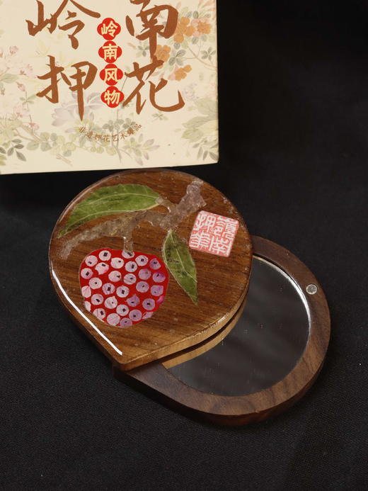 岭南荔枝押花镜子 商品图2