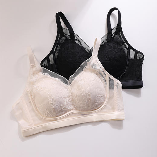 美奈川 桑蚕丝养肤透气蕾丝文胸BRA11474 商品图0