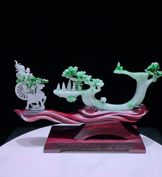 620792翡翠摆件【璐璐发财 鹿鸣蝉音】 商品图4