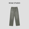 ROMI STUDIO“美式复古”高腰直筒水洗做旧牛仔裤 23AWN1225 商品缩略图0