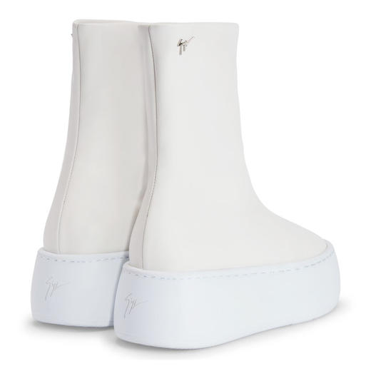 Giuseppe Zanotti 女士签名徽标皮革短靴 白色 RW40036001 商品图2