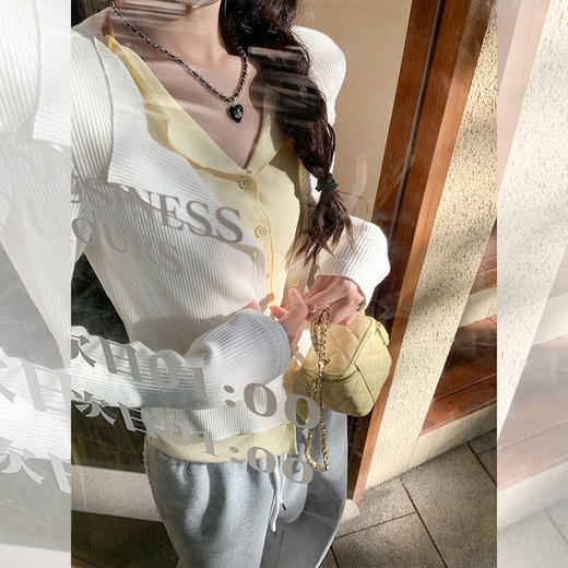 <曾小咸推荐>现货秒杀 ！微信超特价！白拼黄短款假两件长袖 日常159.99 立减80 秒杀79.99！！ 商品图4