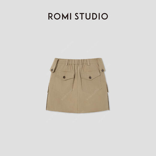 ROMI STUDIO”高定系列”美拉德色系自由之光100%棉工装短裙 K3449 商品图1