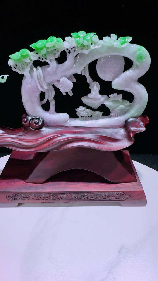 620791翡翠摆件【璐璐发财 鹿鸣蝉音】 商品图4
