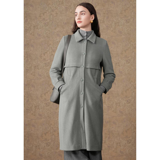 乔万尼新款驼绒羊毛大衣中长款毛呢大衣外套EM4A519 商品图1