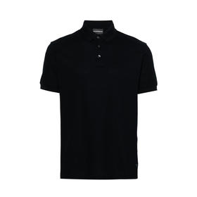 EMPORIO ARMANI 阿玛尼 男士小鹰徽标贴花棉质短袖polo衫 深蓝色 3D1FM2 1JGYZ F997