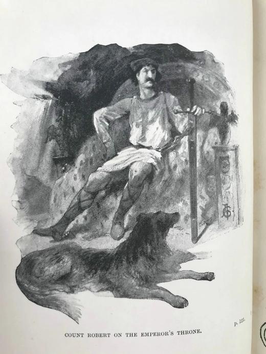 1897年 司各特《巴黎的罗伯特伯爵》 1幅插图 真皮精装32开 商品图2