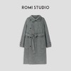 ROMI STUDIO“法式侘寂”骆驼绒绵羊毛蚕丝混纺廓形呢大衣23AWW806 商品缩略图0