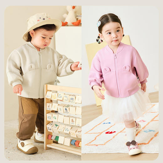 迷你巴拉男童女童萌趣造型外套春季新款轻柔保暖时尚户外上衣 商品图2