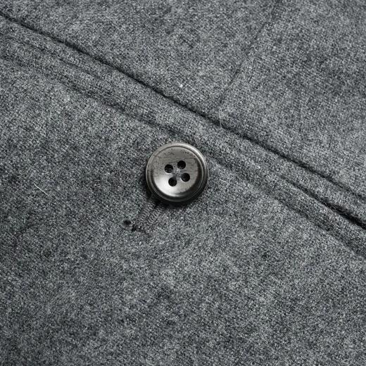 ROMI STUDIO“quiet luxury”羊毛混纺高腰直筒深花灰西裤 23AWK872 商品图3