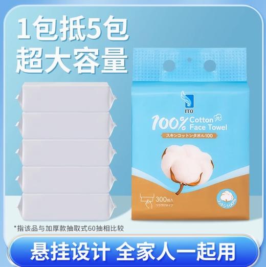 ITO艾特柔全棉大容量悬挂洗脸巾 商品图1