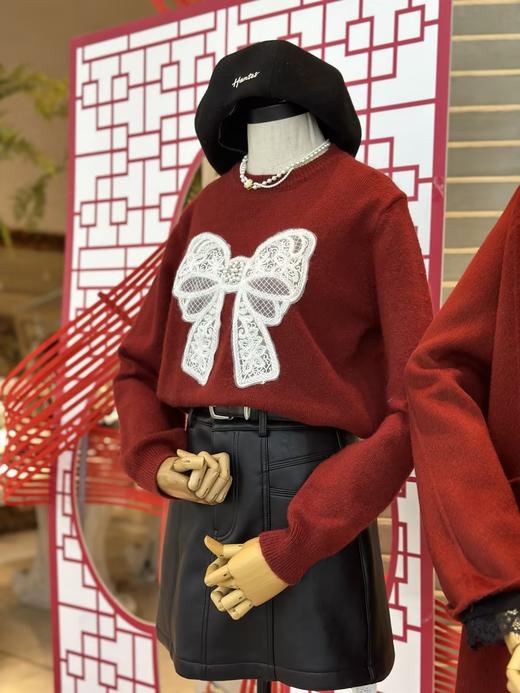 【门店同款】ENJOY冬季“漂亮朋友”氛围感钉珠蝴蝶结毛衣 160598574 商品图8