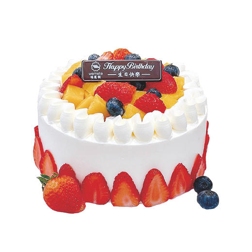味美特“水果盛宴”水果汇聚-主要水果是草莓搭配芒果、蓝莓装饰-如需6英寸，请添加客服微信咨询 商品图0