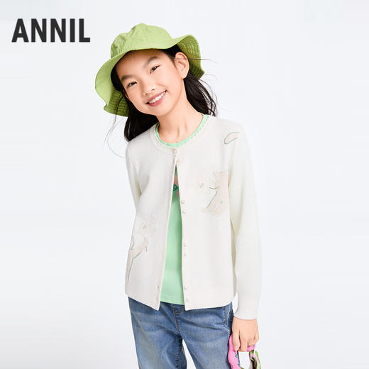 女童针织开衫春季新款安奈儿童装实体店同款AG514532 商品图2