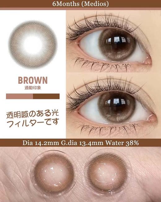 ginomii 半年抛 通勤印象 直径14.2mm着色13.4mm 商品图6