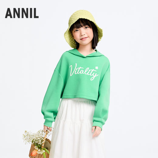 女童翻领长袖卫衣春季新款安奈儿童装实体店同款AG511574 商品图0