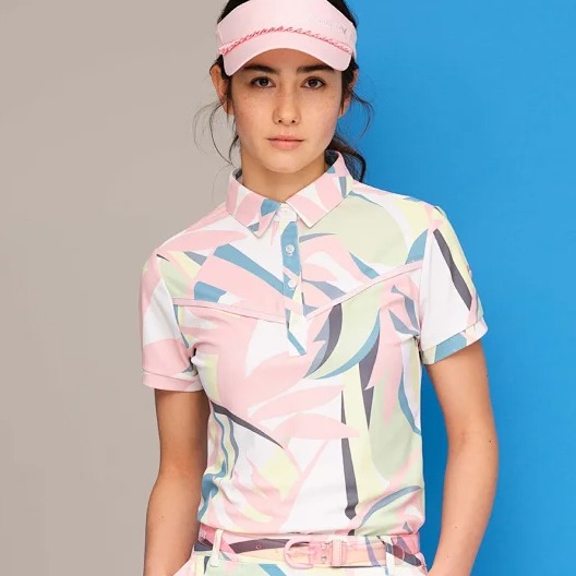 callaway高尔夫精品女装 花色短袖 200cc透气凉感面料 防晒速干