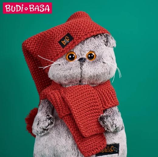 BUDIBASA巴迪宝思宝喜可猫+红色针织帽和围巾（22cm ） 商品图2