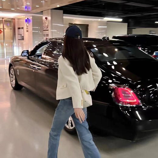 ROMI STUDIO“优雅永存”腔调穿搭羊毛混纺粗花呢短款外套23AWW002 商品图2