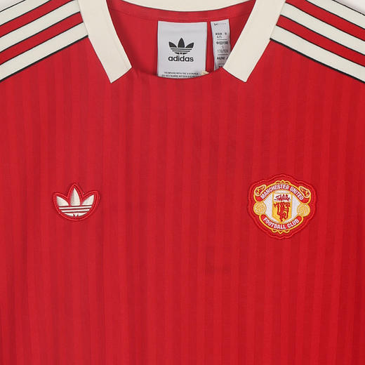 小李子正品ADIDAS阿迪达斯曼联足球休闲文化短袖T恤成人男JF0386 商品图2