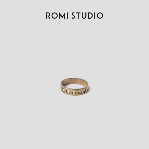 ROMI STUDIO 铜合金戒指 “意式美学”宫廷复古镶嵌戒指 24SSS135 商品图1
