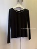 星月流转 珍珠如项链点缀于衣领 高档天丝针织面料T恤 黑色 商品缩略图4
