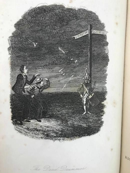 1885年 托马斯·英格斯比《玄怪录》 克鲁克香克、里奇等名家50幅插图 漆布精装32开 商品图2