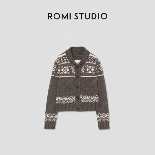 ROMI STUDIO“冬日松弛”100%澳洲进口绵羊毛费尔岛外套 RWBWST1475 商品图0