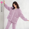 芬腾女士睡衣女秋冬季珊瑚绒法兰绒加绒加厚保暖家居服套装 商品缩略图2