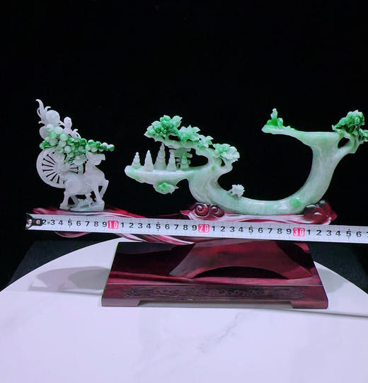 620792翡翠摆件【璐璐发财 鹿鸣蝉音】 商品图0