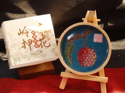 岭南荔枝押花杯垫 商品图3