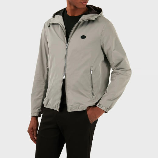 EMPORIO ARMANI 阿玛尼 男士徽标贴片连帽外套 灰绿色 8N1BQ0 1NZQZ 0643 商品图1