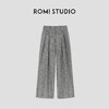 ROMI STUDIO“quiet luxury”精纺羊毛高腰直筒燕麦灰西裤 23AWK670 商品缩略图0