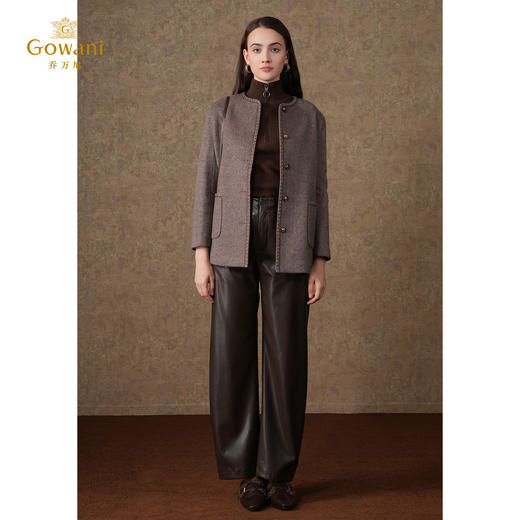 乔万尼中长款小香风羊毛外套短款时尚大衣EM4B595 商品图2