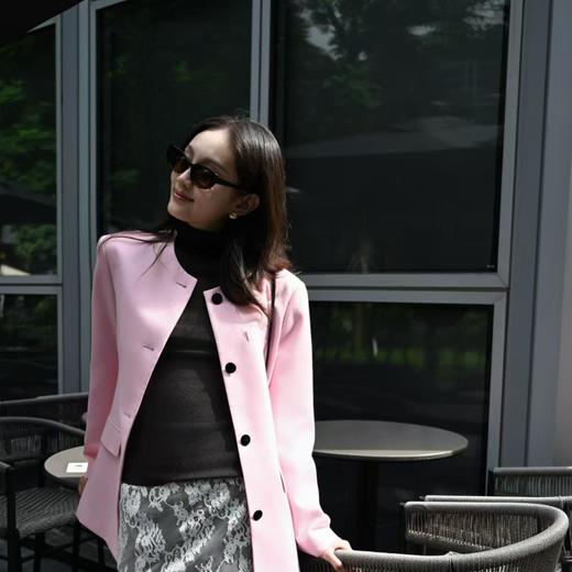 顺丰包邮34824洛诗琳静奢松弛圆领单排扣西装外套50243A 商品图1