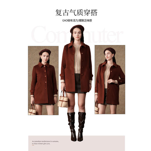 【100%绵羊毛】乔万尼羊毛大衣新款毛呢外套EM4A582 商品图2