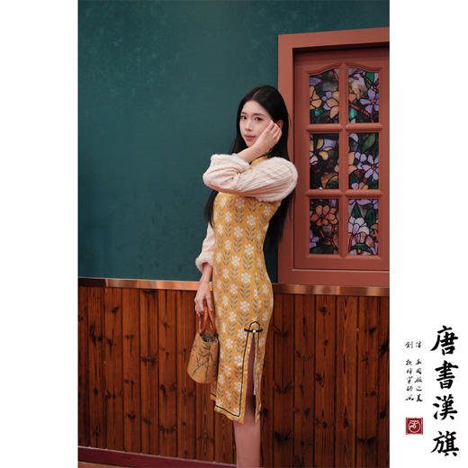 【花絮】秋冬新中式改良旗袍加厚加绒保暖气质清新年轻款高档夹棉连衣裙 商品图3